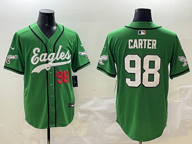 Men Philadelphia Eagles #98 Carter Green three generations Jointly Name 2025 Nike Limited NFL Jersey style 12->los angeles lakers->NBA Jersey